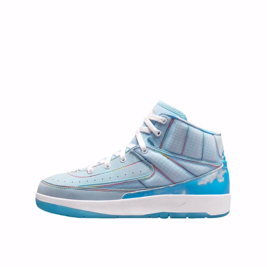Jordan Air Jordan 2 Retro 高帮 儿童篮球鞋 蓝色 中小童