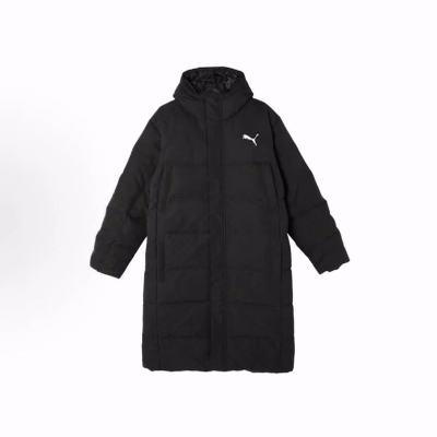 PUMA彪马 LONG OVERSIZED 户外防风保暖连帽长款羽绒服 男款 黑色
