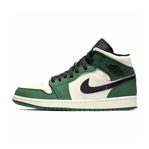 【布布】 Jordan 复古篮球鞋 绿色 中帮 Air 1 Mid 耐磨 男款