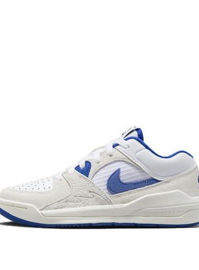 【布布】 Jordan 儿童篮球鞋 白色 蓝色 低帮 Stadium 90