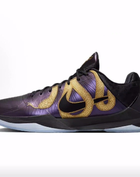 Nike Zoom Kobe 5 Protro 耐磨 低帮 篮球鞋 男款 黑紫金