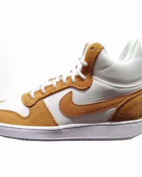 Nike Court Borough 舒适百搭薄底 耐磨 低帮 板鞋 女款 白黄