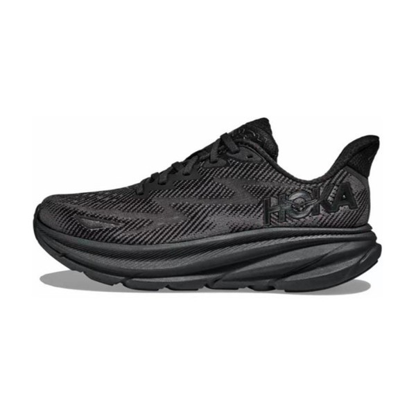 【布布】 HOKA ONE ONE Clifton 9 跑步鞋 黑色 低帮 舒适耐磨