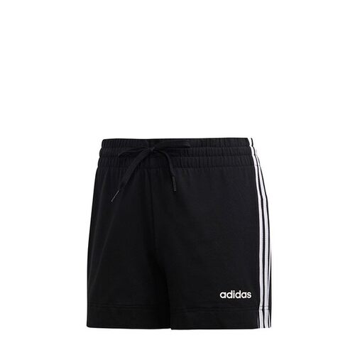 adidas ESSENTIALS 3-Stripes 运动型格休闲短裤 女款 黑色