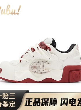 【布布】 Champion Essentials 板鞋 白色 红色 低帮 AutoSkate