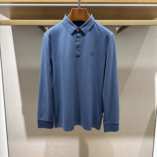 T恤EF730152042专柜1980 商务休闲翻领长袖 依文男装 秋冬款