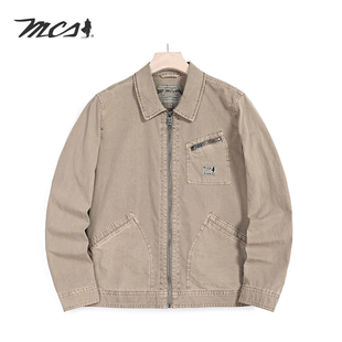 休闲单外套夹克上衣2色CS25WJ006M专柜1800 修身 MCS万宝路男装 春季