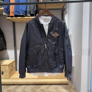 MCS万宝路春秋棒球领松身落肩版 夹克外套CS25WJ027G2色专柜1800