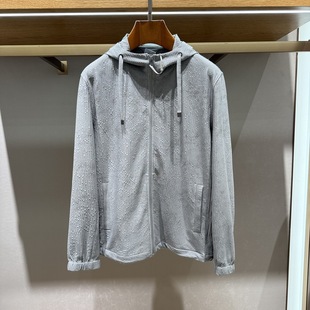 依文男装 连帽商务休闲夹克外套EG641096055专柜2680 秋冬款
