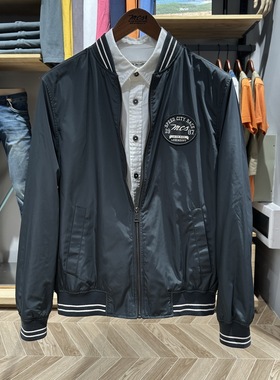 万宝路MCS春夏合身版休闲棒球领夹克外套CS22WJ007MZ7专柜1600