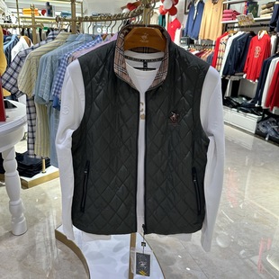 比华利保罗男装 商务休闲立领棉服背心236366282专柜2590Y 秋冬新款