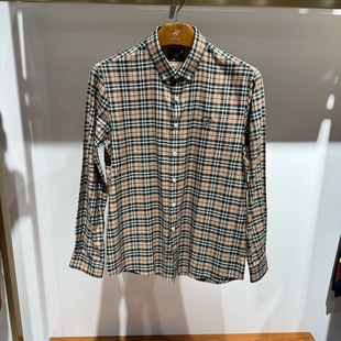 衬衫 翻领格子长袖 246126089专柜1490 24年秋冬新款 比华利保罗男装