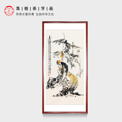 国画人物 李傅宇写意人物画 纯手绘原稿装饰画客厅装饰画画芯包邮