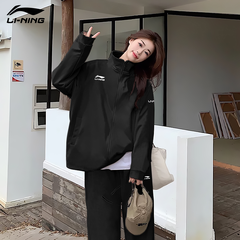 李宁运动套装休闲跑步健身运动服