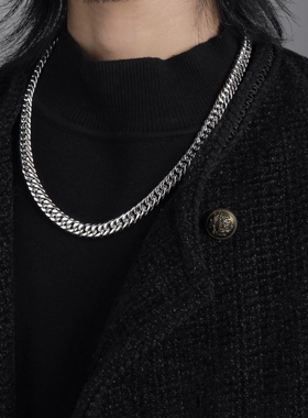 捌28钛钢古巴锁骨链2025新款原创