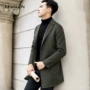 Quần áo mùa thu nam mùa đông mới handmade áo len hai mặt len ​​phiên bản Hàn Quốc của chiếc áo khoác cashmere đoạn ngắn tự trồng - Áo len bomber nam