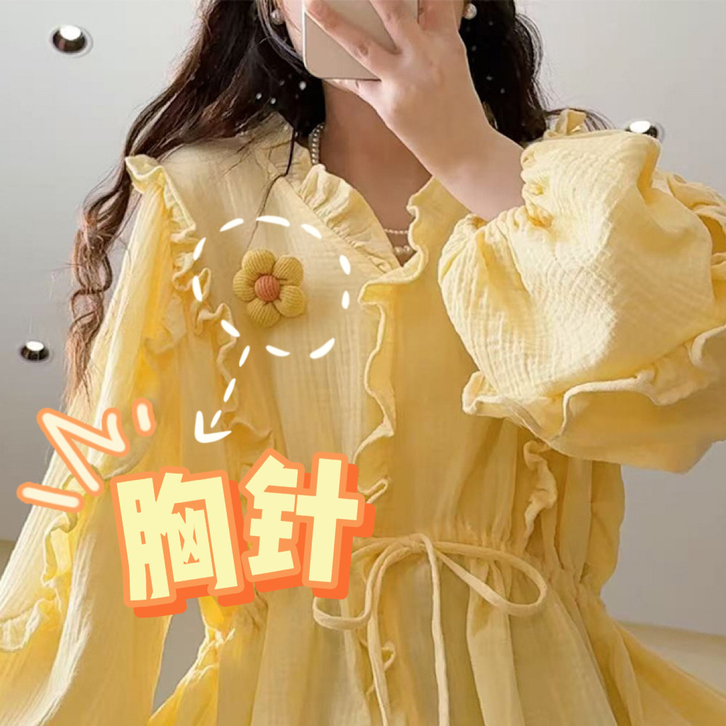 M6867可爱立体花朵胸针