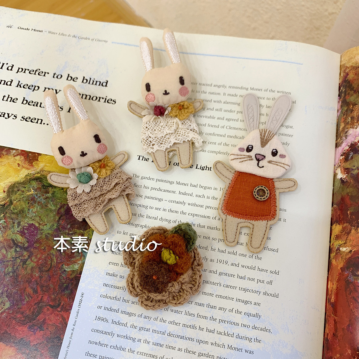 M8606立体钩花百搭森系胸针宝藏衣橱