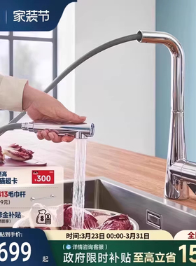 高仪Grohe德国进口吉达拉厨房抽拉冷热水龙头节水易清洁家用装修