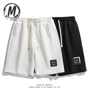 休闲短裤 男士 宽松直筒青年洋气运动中裤 沙滩裤 夏季 百搭五分裤 薄款