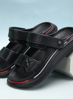 2025新款现货踩屎感夏季厚底时尚两用外穿防滑休闲软底沙滩凉鞋男