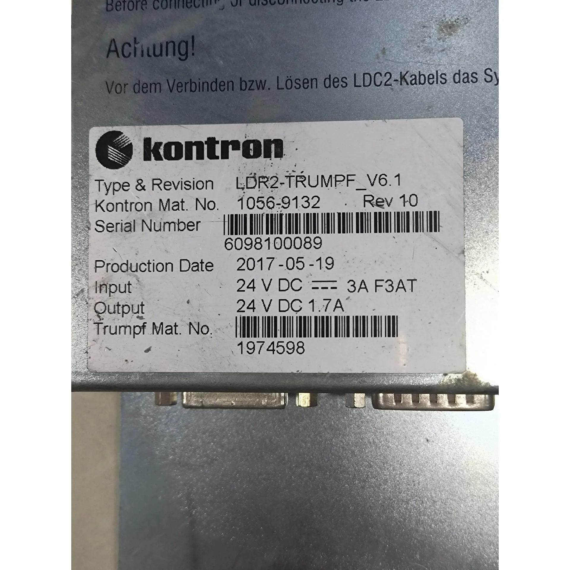 非实价议价议价Kontron控创控制系统LDR2-TRUMPF Rev16拍前询价