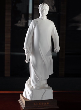 现代简约装饰家居装饰去安源平安铜像摆件青年雕塑,