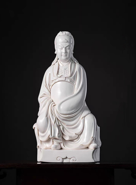 德化窑白瓷武圣关公招财关羽文财神关二爷财神爷工艺品家居摆件