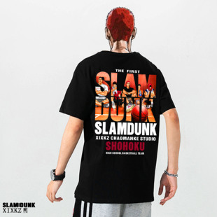 重磅纯棉短袖灌篮高手t恤剧场版大电影周边樱木花道流川枫湘北图