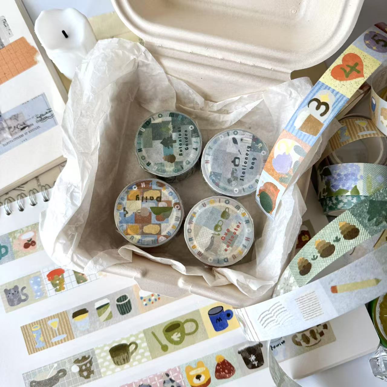 三月原创手帐胶带拼布文艺基础