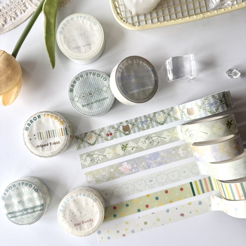 「3.27新品」【拉条系列】七周年特辑丨三月原创手帐胶带拉条清新