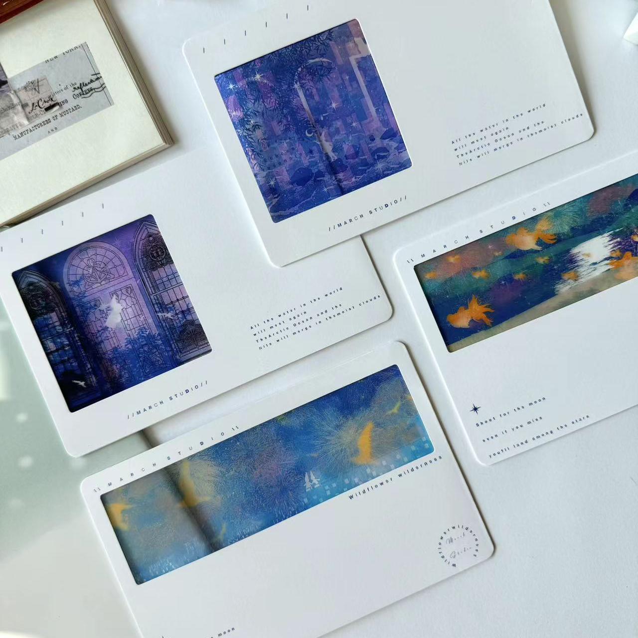 三月原创胶片复古文艺纪念明信片