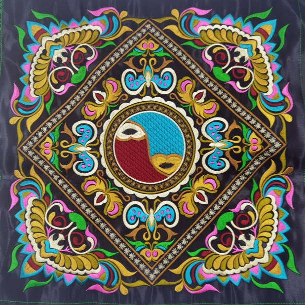 刺绣绣片家居布艺素夫锦绣