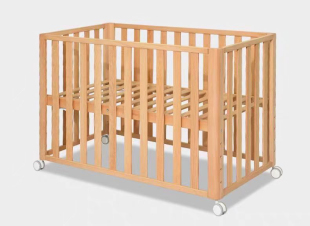 榉木100％实木木蜡油环保婴儿床可调节移动新生儿多功能床