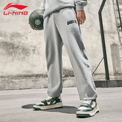李宁男反伍收口加绒卫裤亲肤舒适