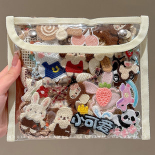 卡通毛绒魔术贴儿童碎发整理神器不伤发发夹可爱女童发卡头发发饰