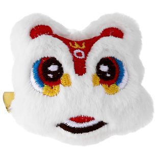 过年头饰女童汉服发饰冬季宝宝新年发夹2026新款秋冬毛绒醒狮发卡