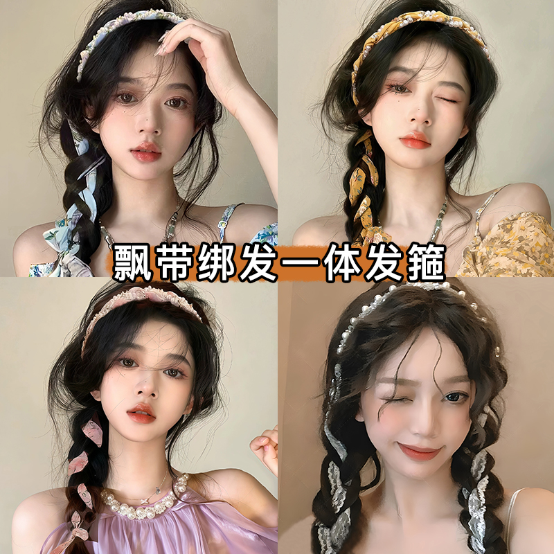 珍珠飘带发箍女款2025新款