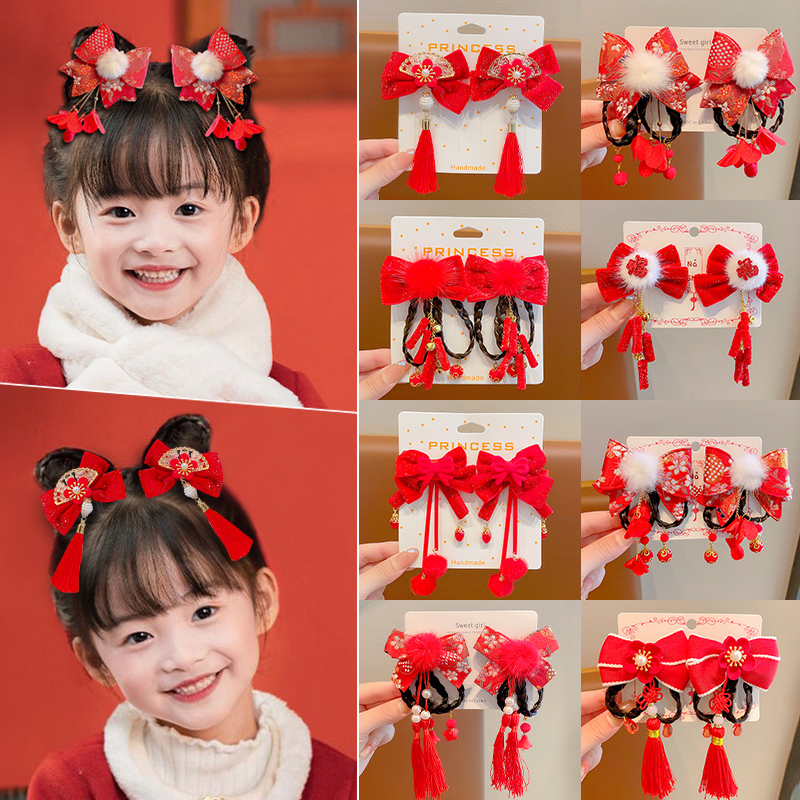 新年女儿童古风发夹女童宝宝