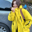 胖mm冬季 女一体无胆白鸭绒羽绒冲锋衣 都市户外羽绒服木子理想大码