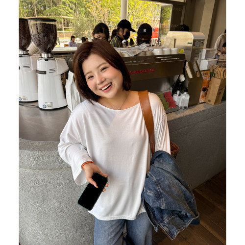 木子理想胖mm舒适休闲宽松长袖T