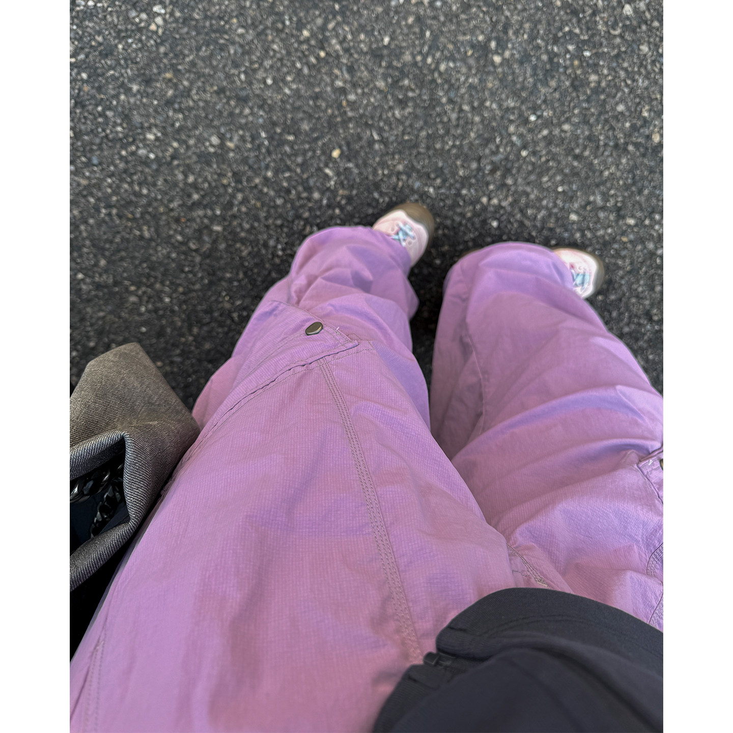 胖mm机能工装裤木子理想大码女装春夏宽松抽绳松紧腰200斤休闲裤