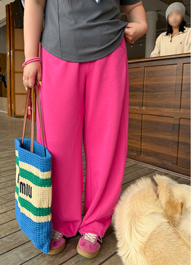 木子理想大码女装松紧腰卫裤休闲宽松胖mm高腰显瘦裤子200斤春