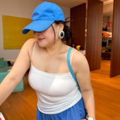 白色内搭偷懒小背心 大码 吊带背心胖mm韩系小姐姐简约弹性内搭