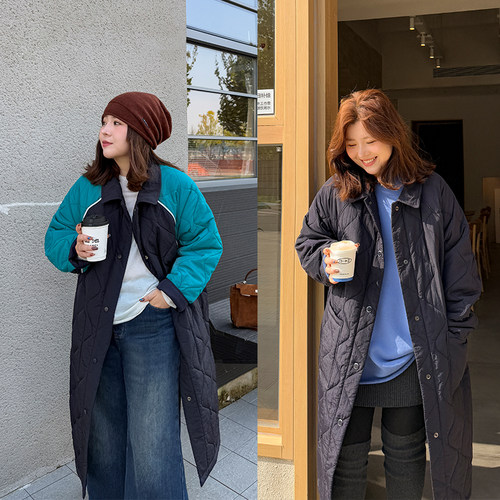 木子理想胖mm大码两面穿中长棉服