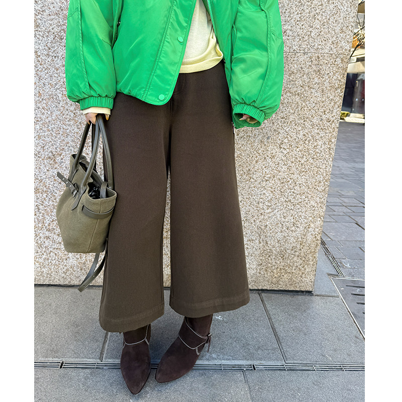 胖mm冬季八分直筒阔腿裤木子理想大码女装可调节高腰裤子200斤,女装/女士精品,大码裤装,淘宝优惠券,粉丝福利购,淘宝优惠卷