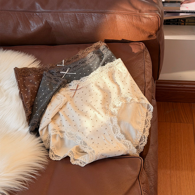 木子理想胖mm大码高弹蕾丝边内裤