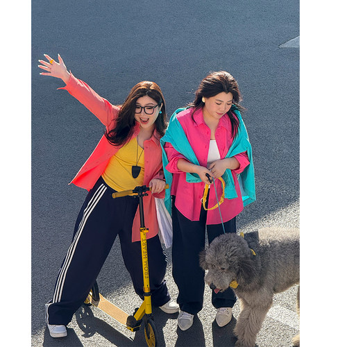 木子理想宽松胖mm大码纯棉衬衫