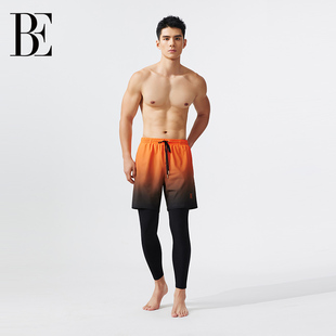男款 男士 成人泳裤 假两件长裤 备 BE范德安男士 防晒游泳装 系列2026