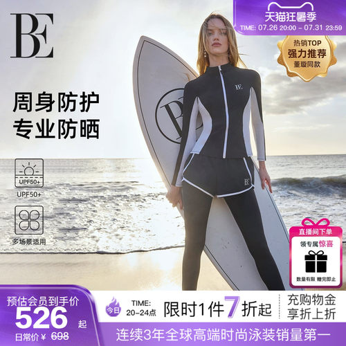BE范德安冲浪系列防晒分体泳衣